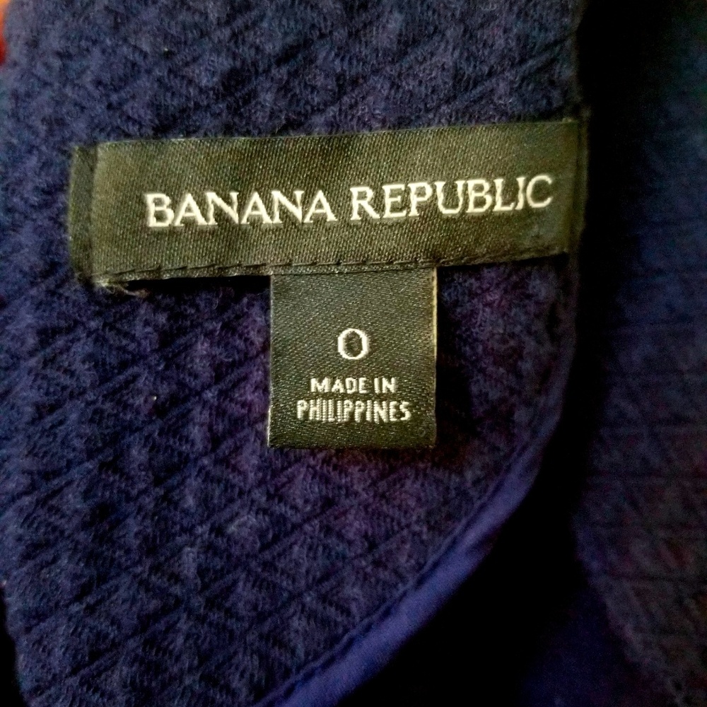 Banana Republic Dress: Navy Blue A-Line - Picture 5 of 7